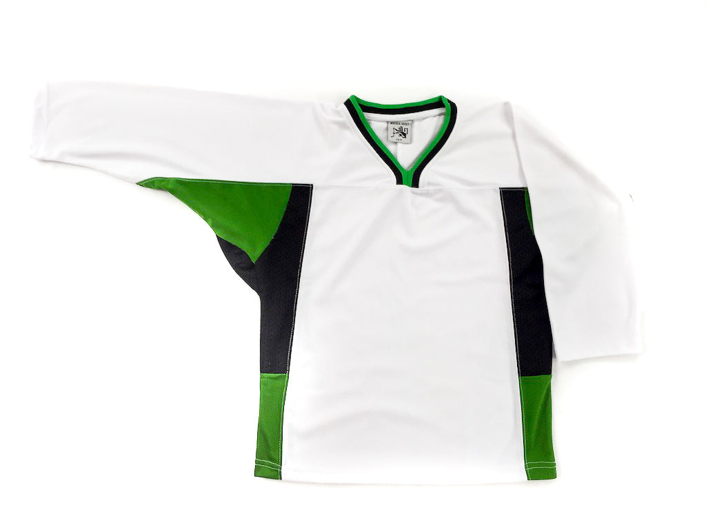 White/Kelly Green/Black Attack Game Jersey