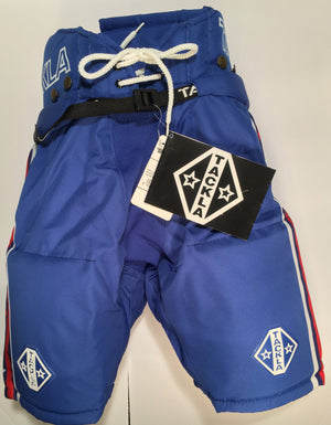 Tackla Blue Capitals Ice Hockey Pants model 2440 w/Zips, Sr Small