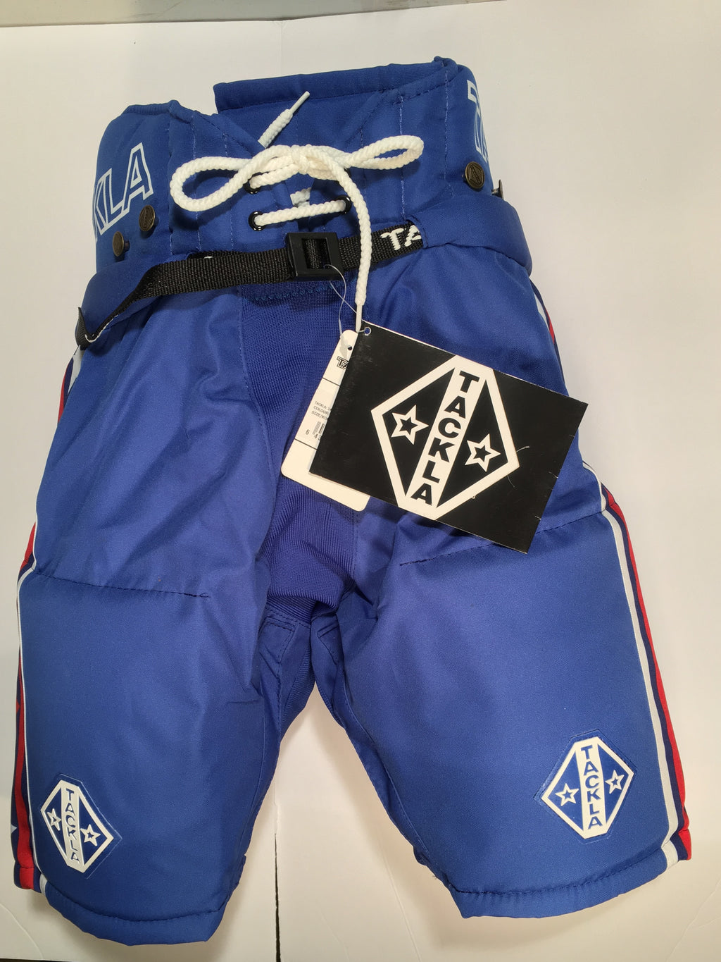 Tackla Blue Capitals Ice Hockey Pants model 2440 w/Zips, Sr Small